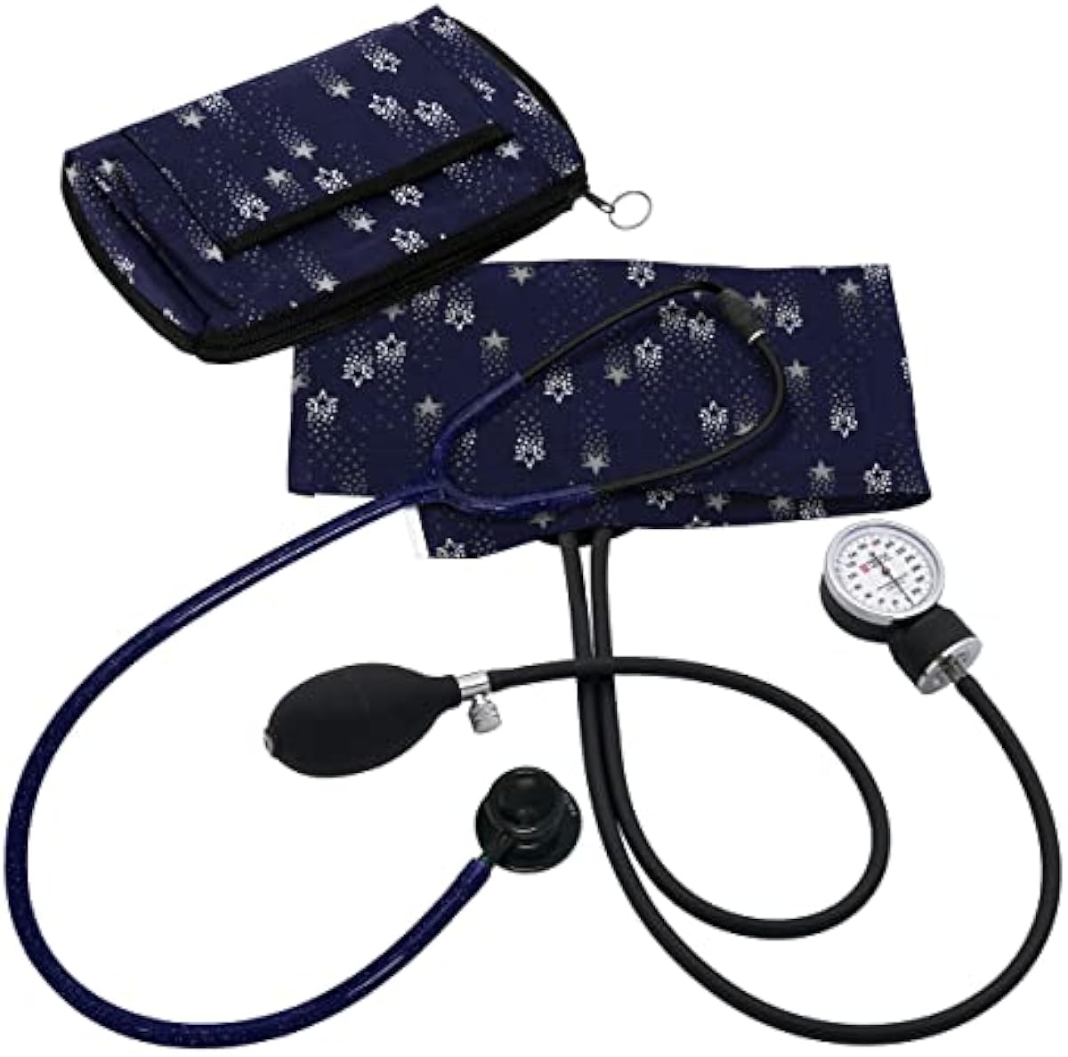 Prestige Medical Adult Aneroid Sphygmomanometer/Clinical Lite™ Stethoscope Kit, Shooting Stars Navy (Model: A121-SSN)