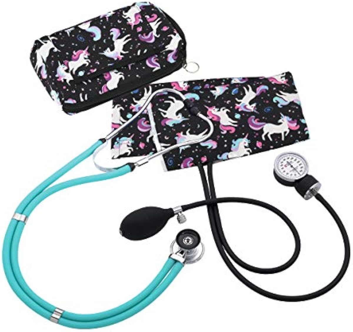 Prestige Medical Aneroid Sphygmomanometer/Sprague-Rappaport Kit, Unicorns Black