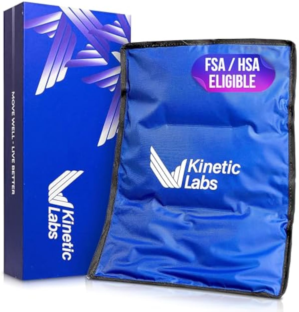 Kinetic Labs Reusable Ice Pack for Injuries - Ice Pack for Back Pain Relief (11x14.5) - HSA FSA Eligible - Large Ice Pack for Back, Knee, Shoulder, Hip