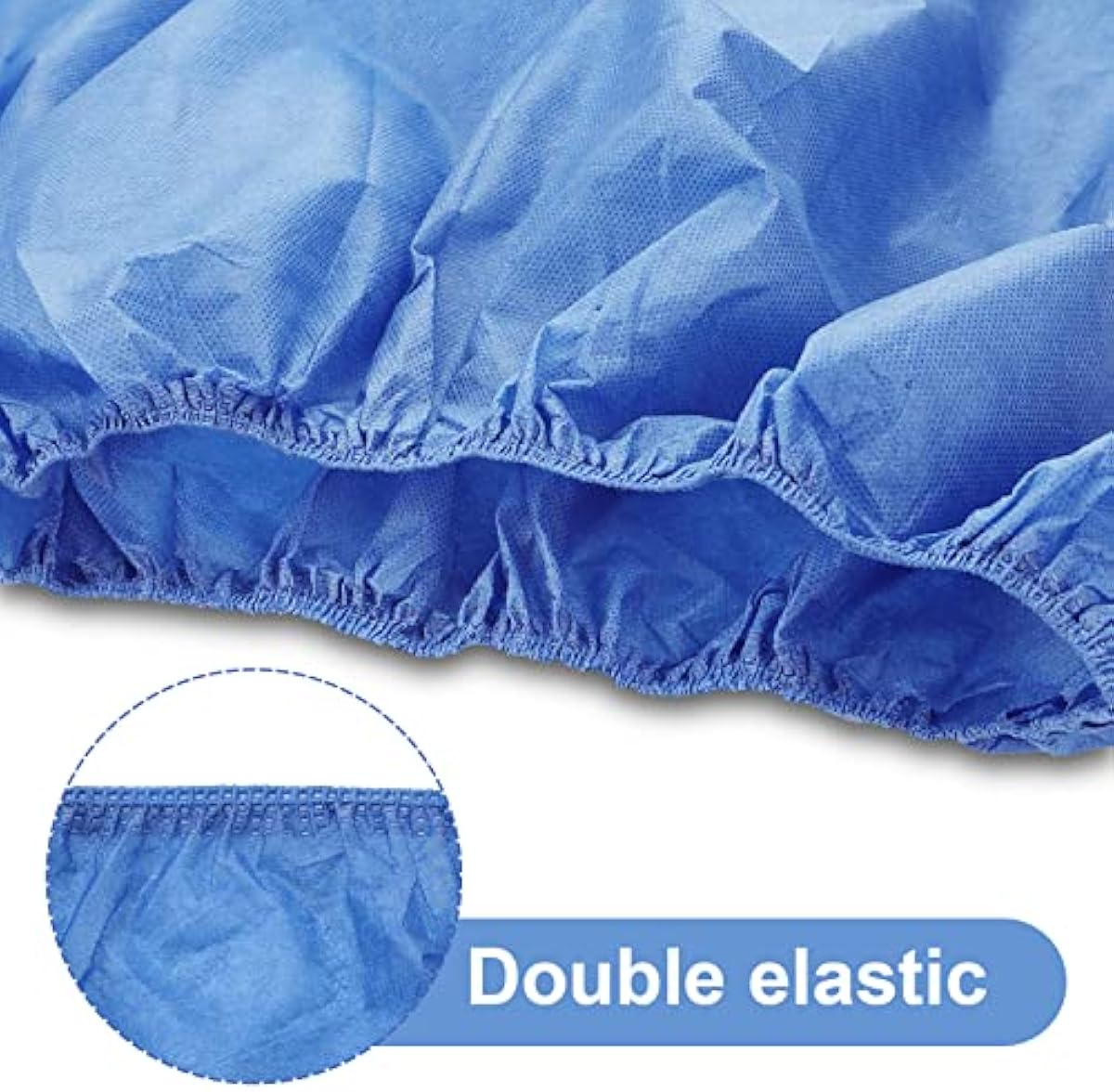 100 Pcs Disposable Exam Shorts Medical Patient Exam Wear Short Non Woven with Elastic Waistband Disposable Unisex Shorts Large Patient Shorts Bottoms for Examination Massage Spray Tan Spa (Blue)