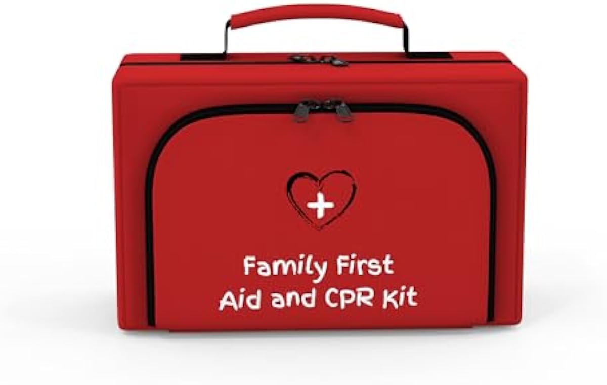 Family First Aid & CPR Kit - Emergency Medical Kit for The Entire Family, Child, Kids, and Youth. Perfect for Camping, Travel, Car, Hiking, Sports, Outdoor, and Home - First Aid Guide Life Safety Pro