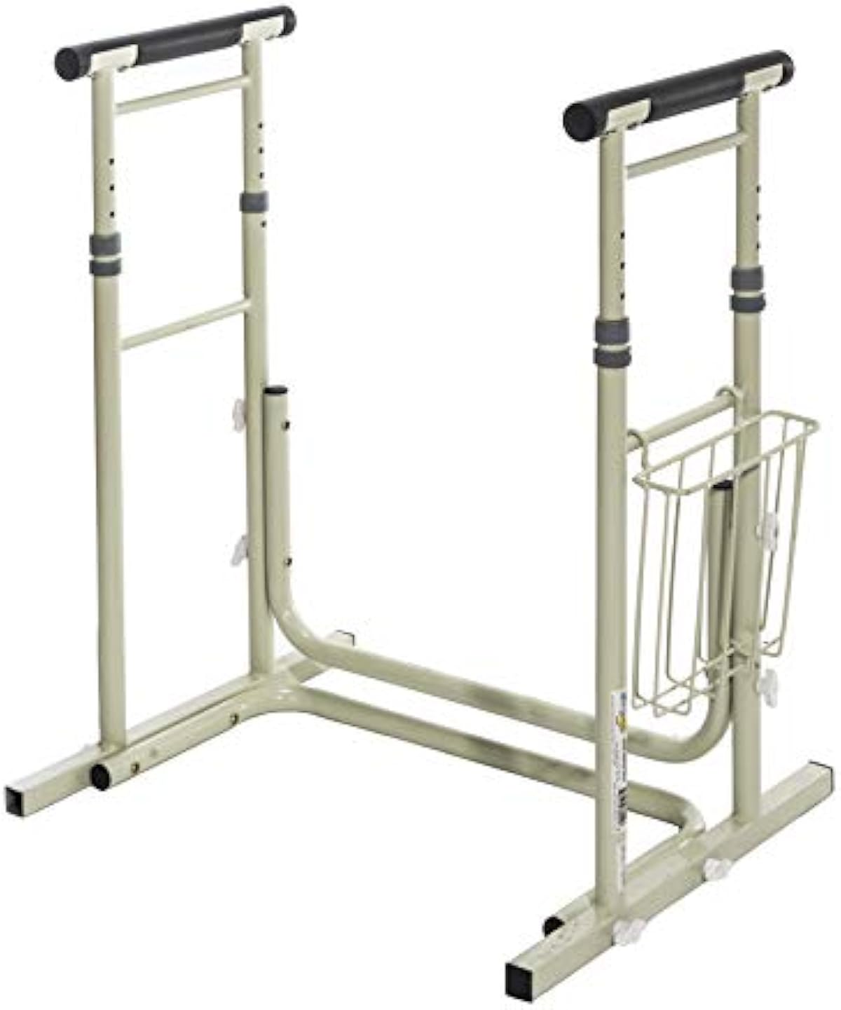 Essential Medical Supply Height Adjustable Standing Toilet Safety Rail - Sturdy Frame with Foam Handles for Elderly and Seniors, Perfect for Added Safety and Support While Using The Toilet