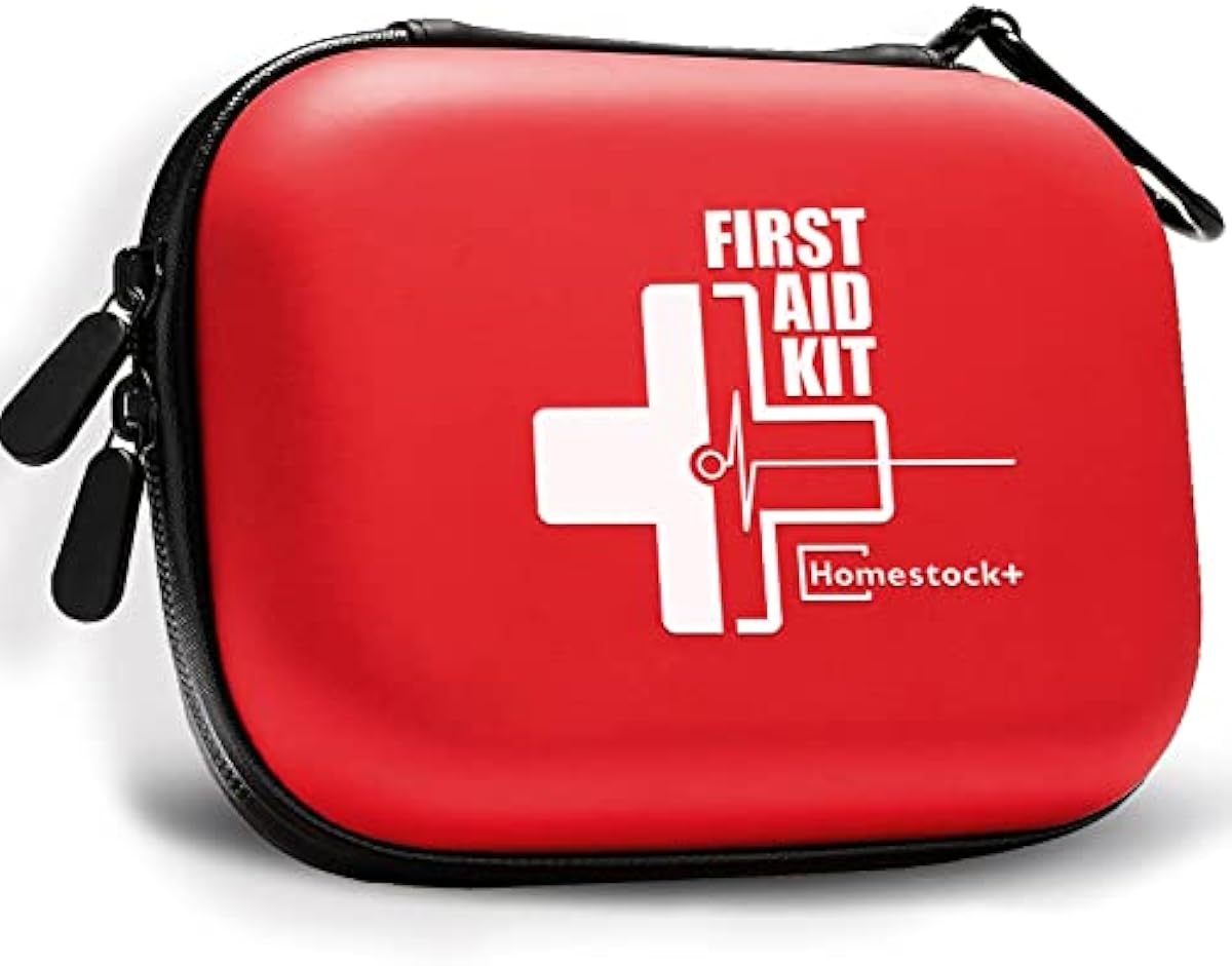 Portable Mini First Aid Kit Compact Medical Kits with Compartments, Waterproof Small EVA Case for Car, Home, Outdoors, Sports, Camping, Hiking and Office