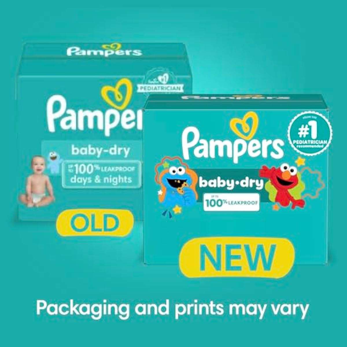 Pampers Diapers - Baby Dry - Size 0, 104 Count, Absorbent Disposable Newbort Diaper (Packaging May Vary)