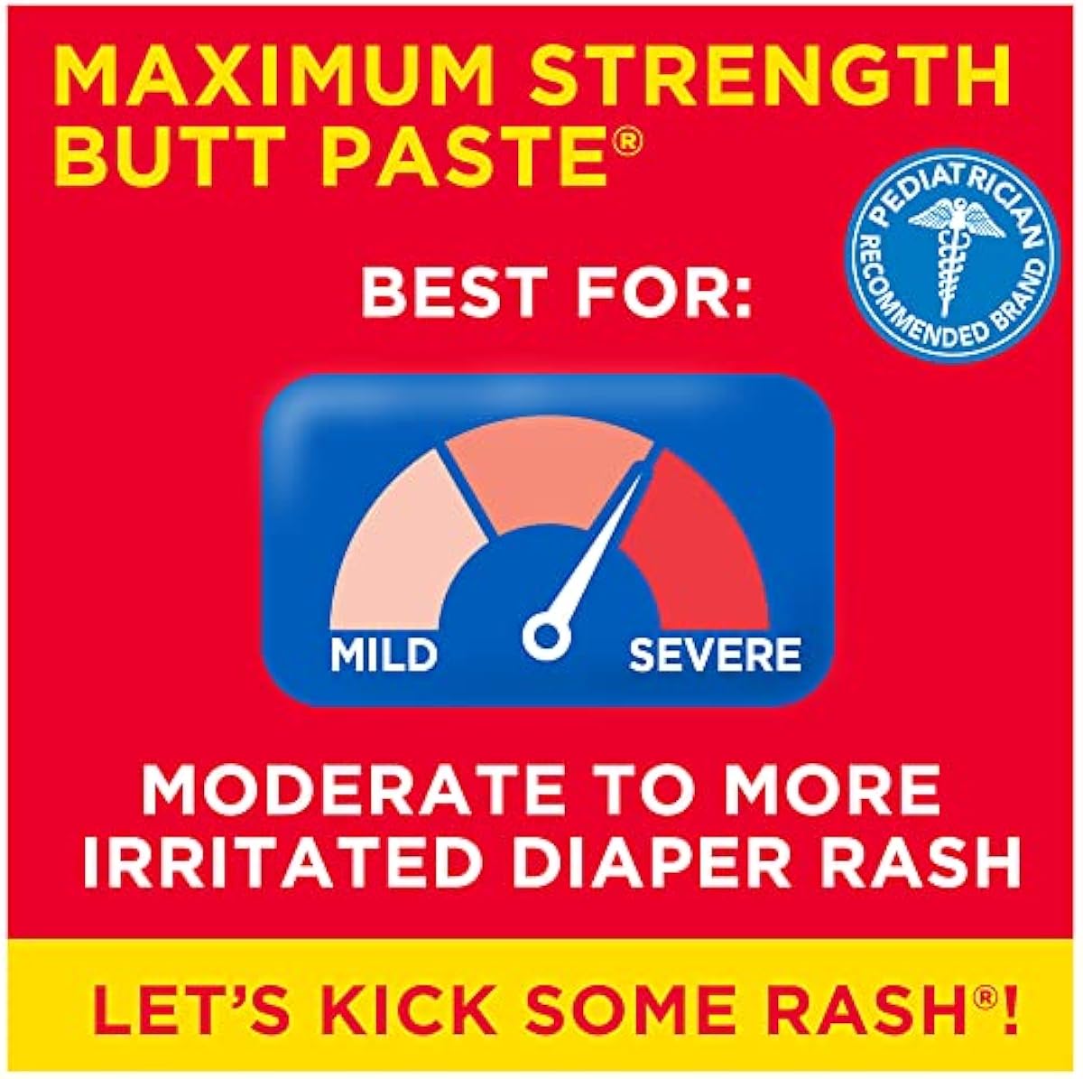 Boudreaux\'s Butt Paste Maximum Strength Diaper Rash Cream, Ointment for Baby, 2 oz Tube