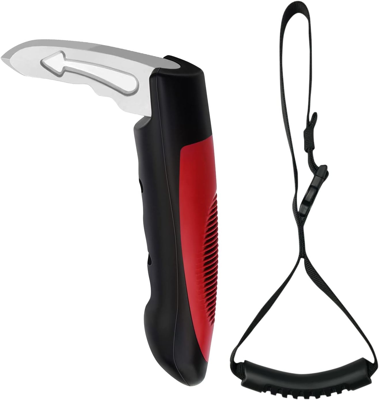 Elderly Car Handle Assist with Window Breaker - Red