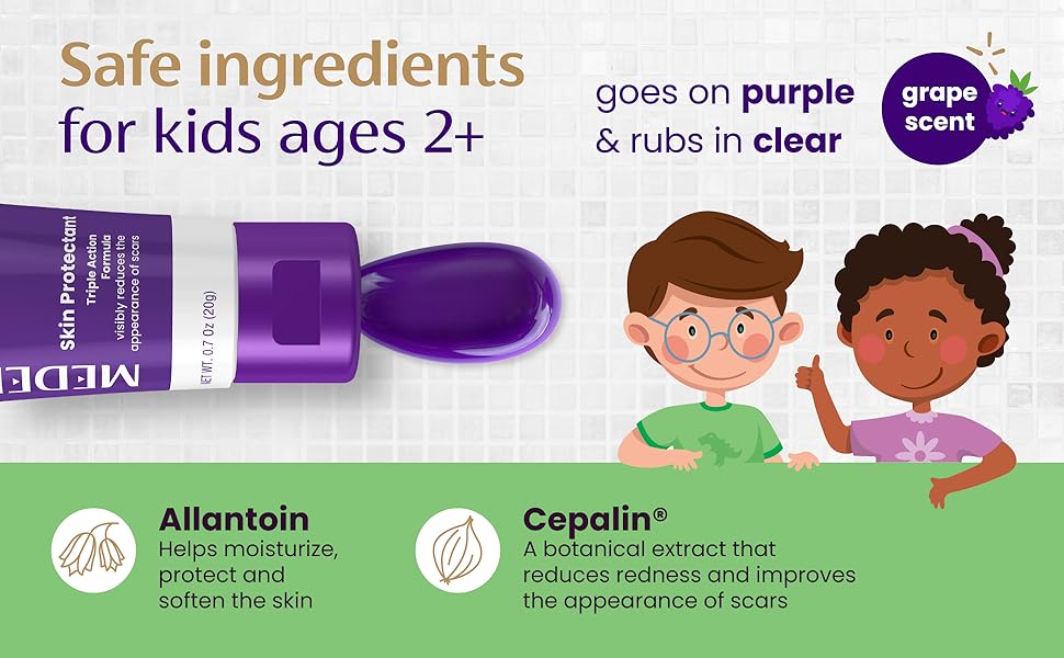 Grape scented scar gel for ages 2+