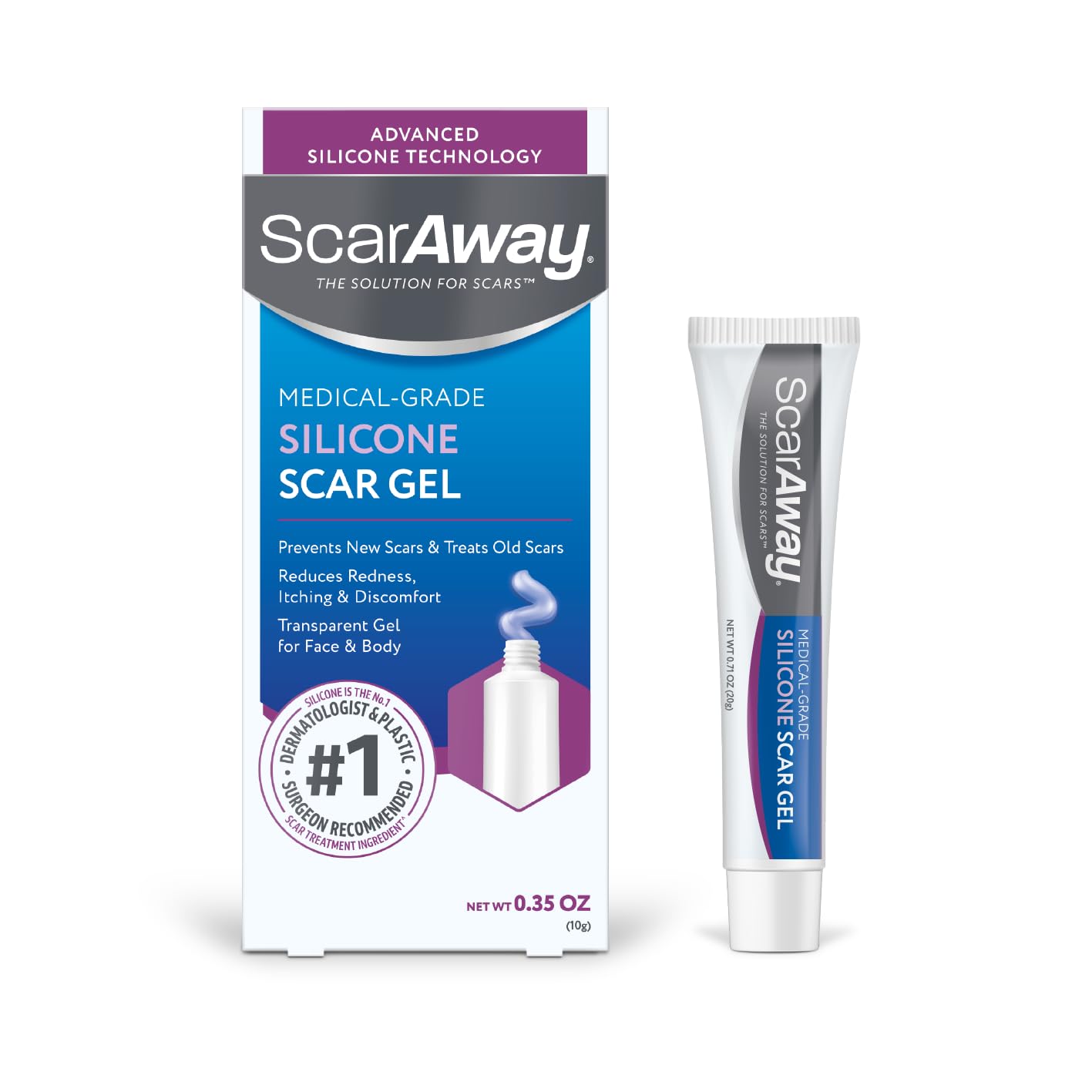 ScarAway Silicone Gel for Hypertrophic & Keloid Scars - 10g