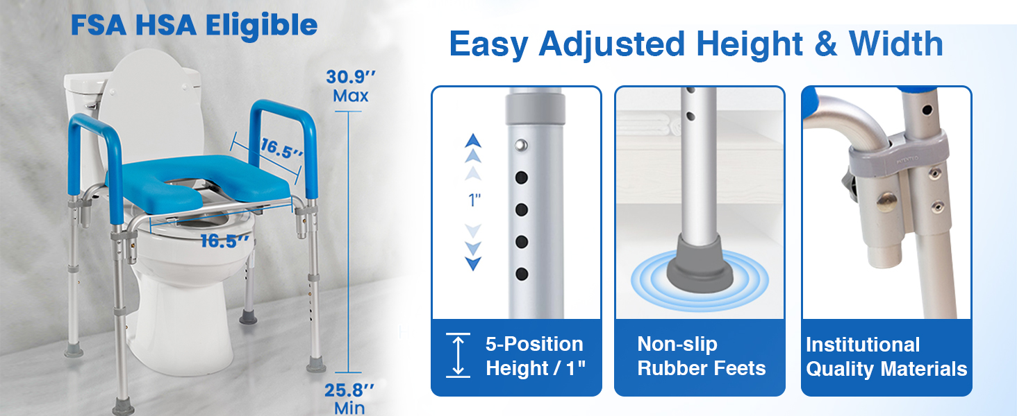 Adjustable Height Toilet Seat