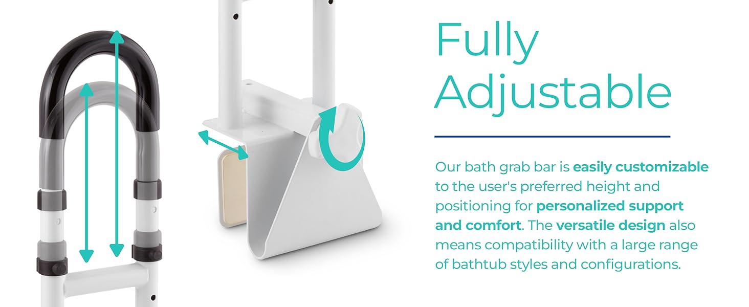 adjustable bar for bathrooms and bathtubs