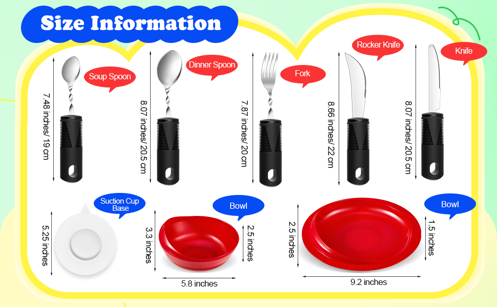 Adaptive Utensils Set Components