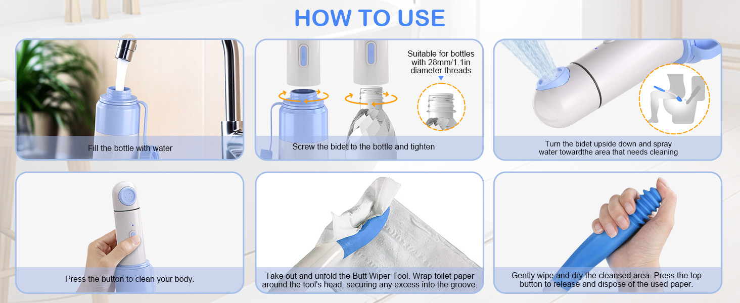 Portable Bidet Wiper Tool Set for Travel