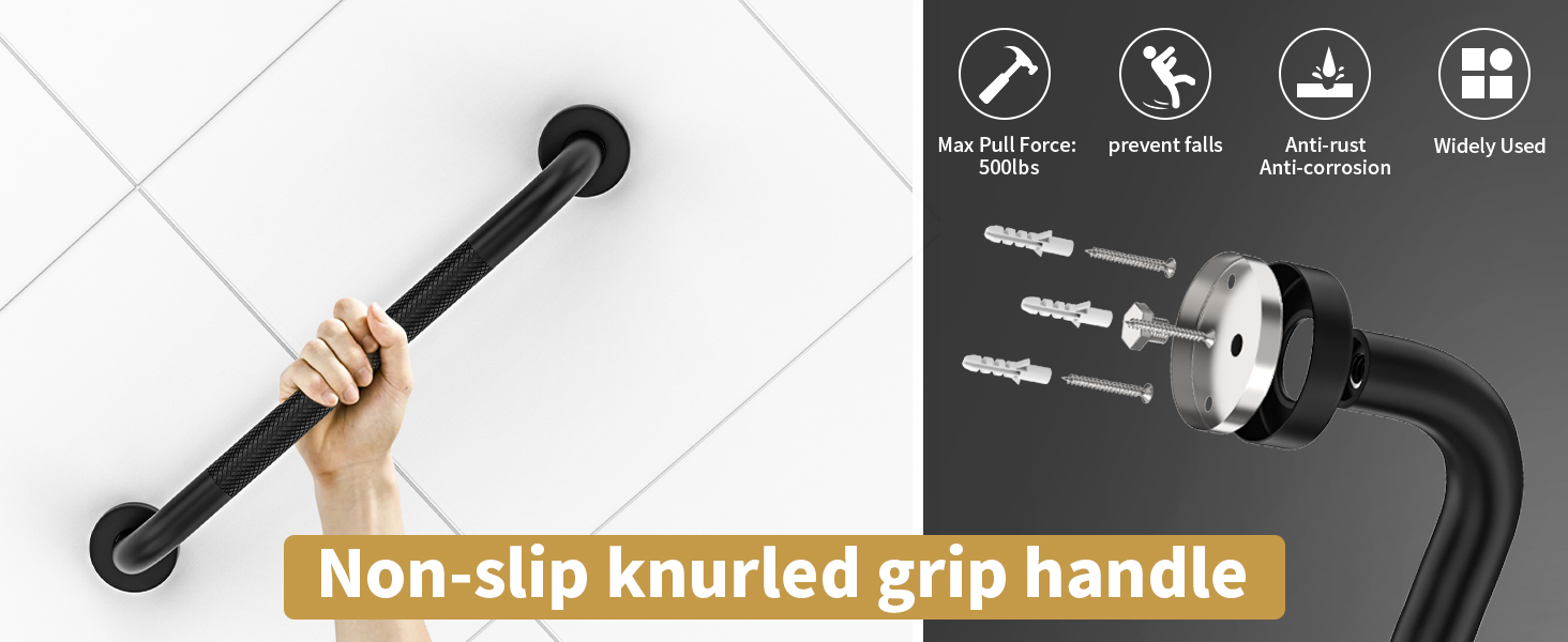 l shaped shower grab bar