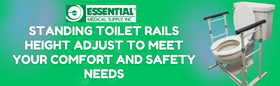 Standing Toilet Rails for Seniors and Elderly Height Adjust to Meet Your Needs