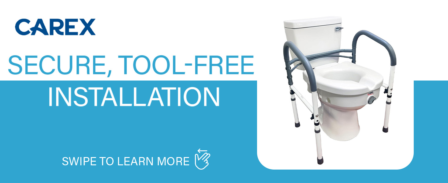 Carex E-Z Lock Toilet Seat - Image 1