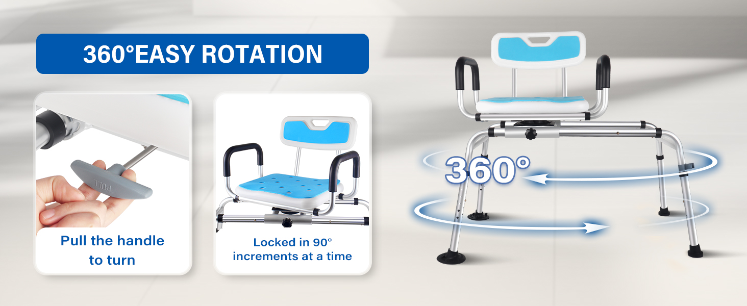 sliding shower chair