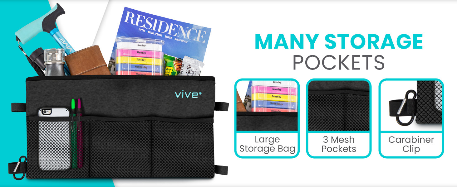 walker bag basket accessories for standard seniors