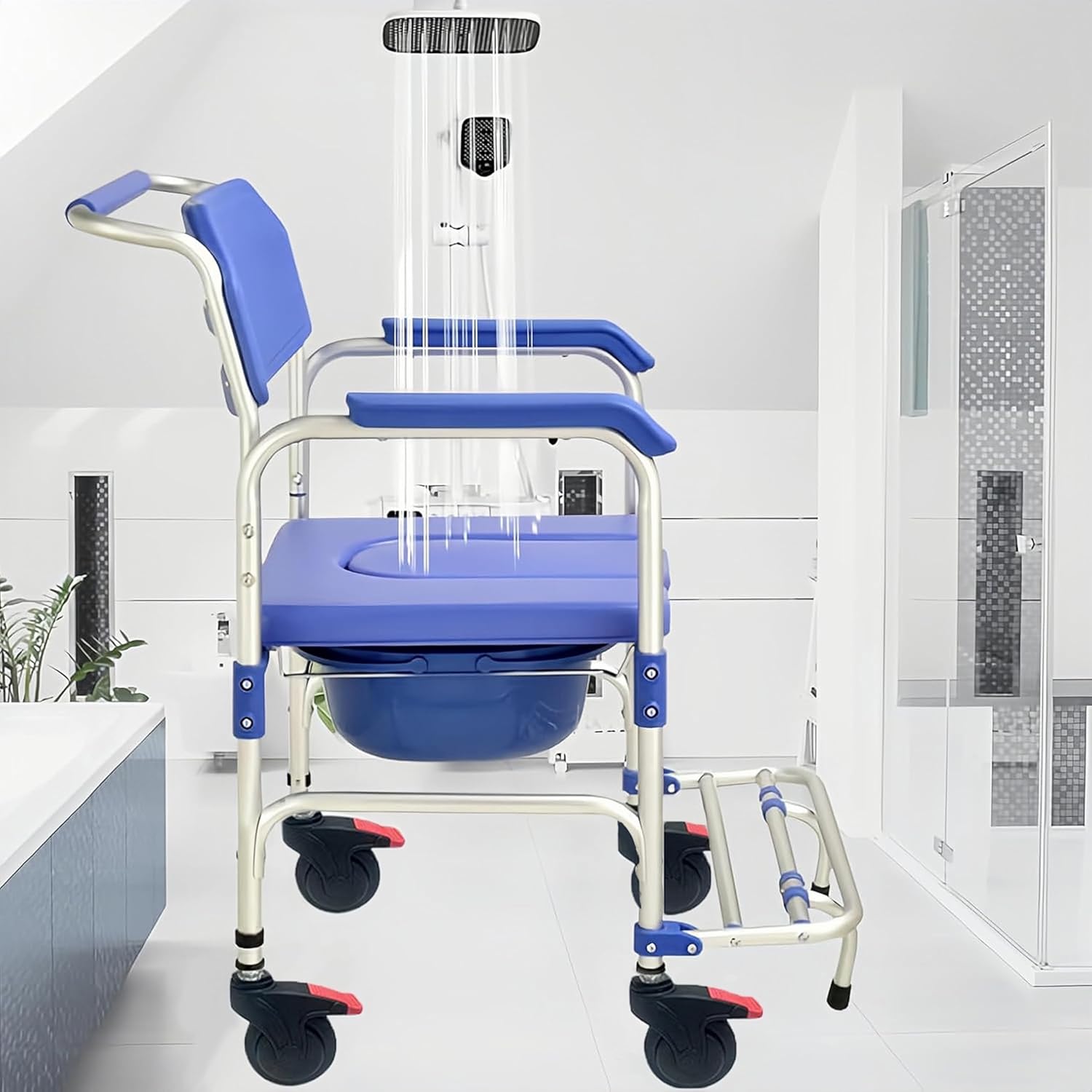 Lightweight Patient Lift Wheelchair for Home & Bath Care