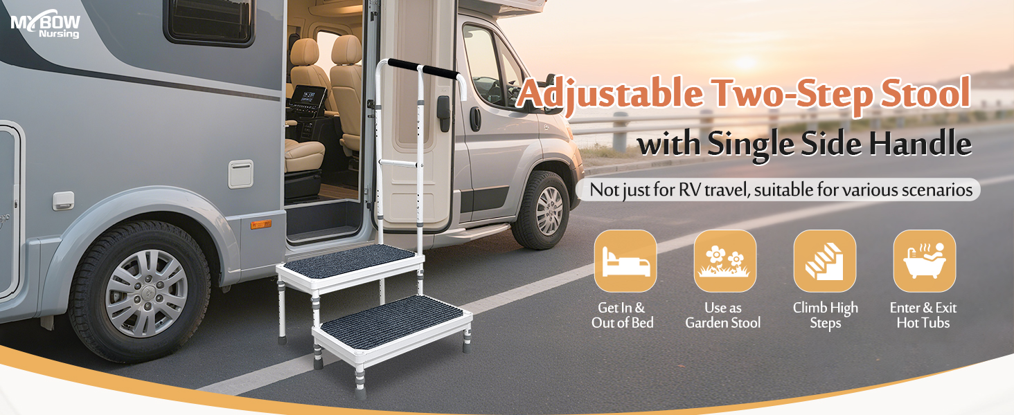 Adjustable Two-Step Stool